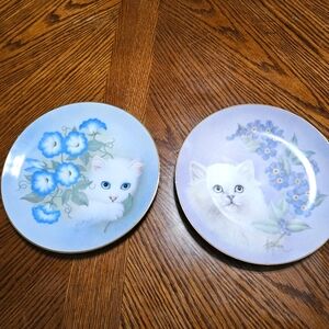 Hamilton Collection Bob Harrison Petals and Purs Cat Plates